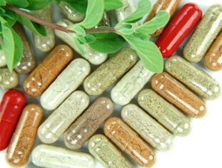 Treatment of diseases of the parental parent system in men food supplements