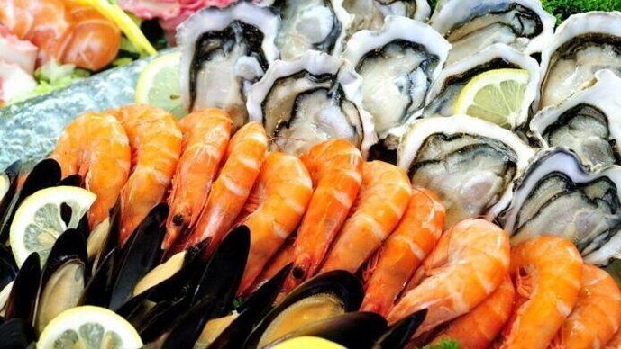 Seafood due to the high content of selenium and zinc increases potency in men